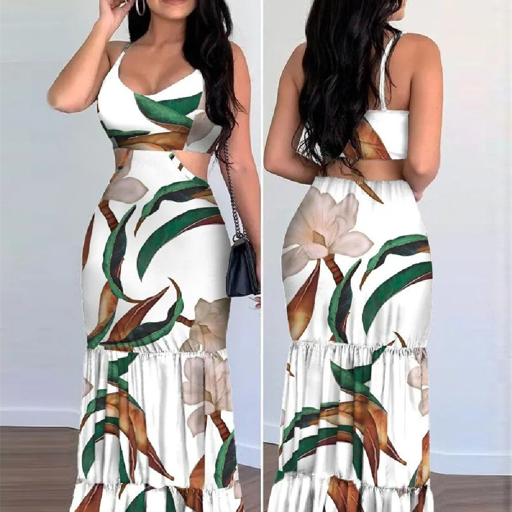 Women's V-neck Pencil Skirt Dress